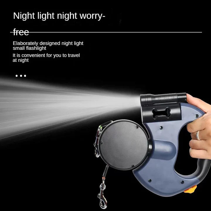 PAWDICE™ Automatic Retractable Dual Dog leash with LED for safer 2 Dogs Walks