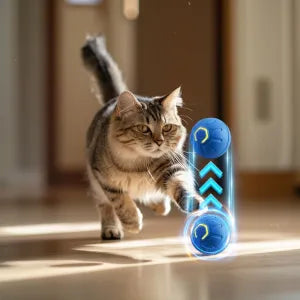 PAWDICE™ Smart Dog Toy Ball Electronic Interactive Pet Toy Moving Ball USB
