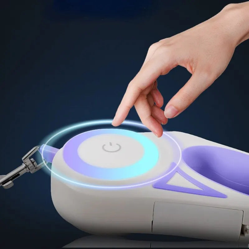 PAWDICE™ FANTASTIC RETRACTABLE DOG LEASH WITH LED LIGHT EASY NIGHT WALKS