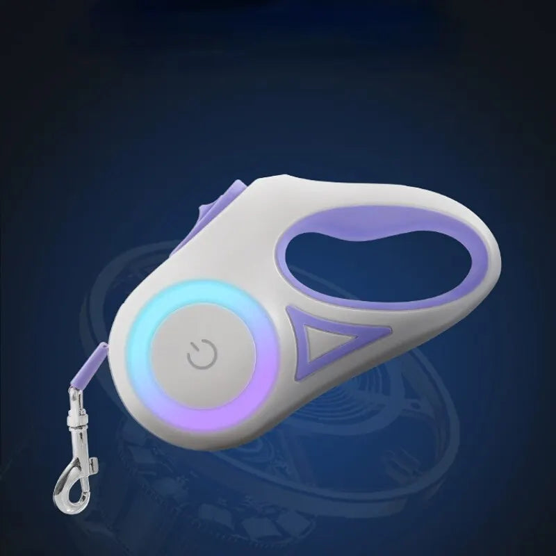 PAWDICE™ FANTASTIC RETRACTABLE DOG LEASH WITH LED LIGHT EASY NIGHT WALKS
