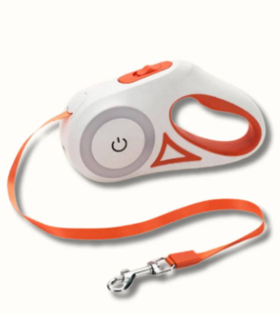 PAWDICE™ FANTASTIC RETRACTABLE DOG LEASH WITH LED LIGHT EASY NIGHT WALKS