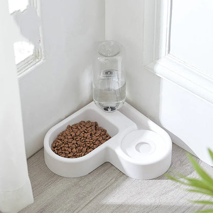 PAWDICE™ Automatic Pet Bowl Feeder Drinking Bowls Dog Cat Water Dispenser No Spill