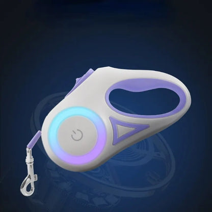 PAWDICE™ FANTASTIC RETRACTABLE DOG LEASH WITH LED LIGHT EASY NIGHT WALKS
